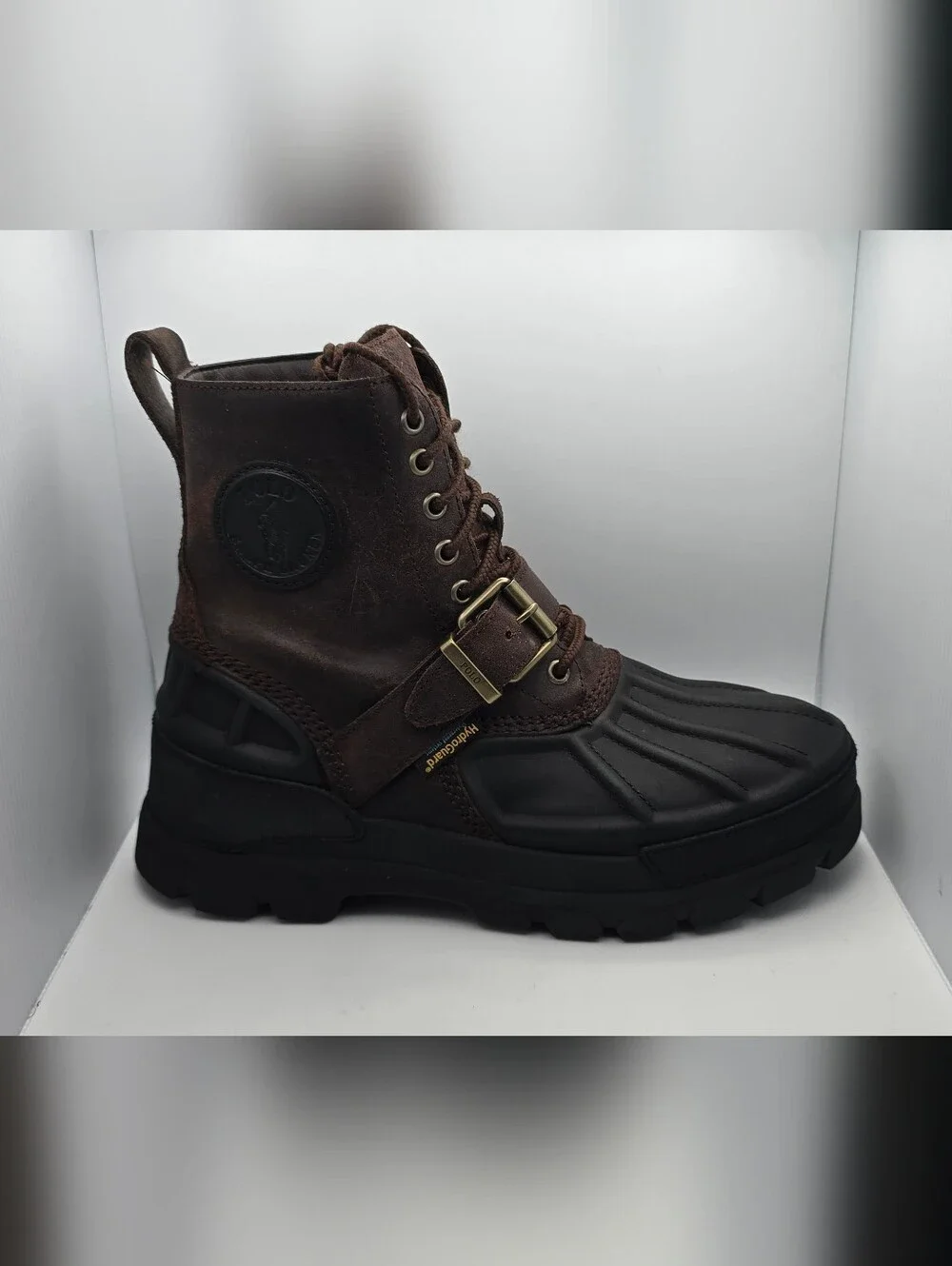Polo Ralph Lauren Oslo High BT WP Brown/Black Waterproof Boots Men’s Size 8D